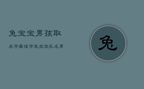 兔宝宝男孩取名字最佳字,兔宝宝乳名男宝 兔宝宝男孩取名字最佳字,兔宝宝乳名男宝
