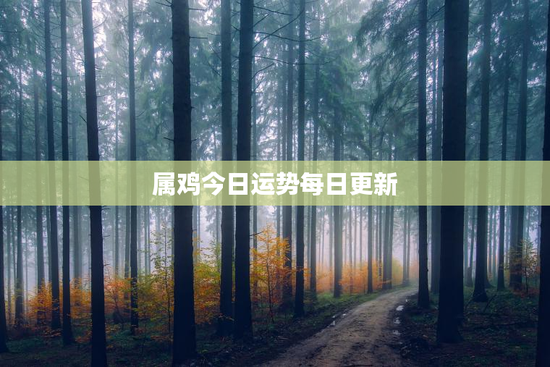 属鸡今日运势每日更新