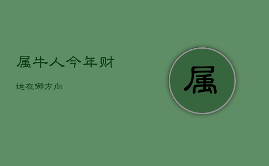 属牛人今年财运在哪方向