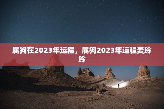 属狗在2023年运程，属狗2023年运程麦玲玲