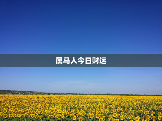 属马人今日财运