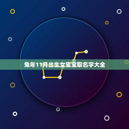 兔年11月出生女宝宝取名字大全(精选优美的女宝宝名字)