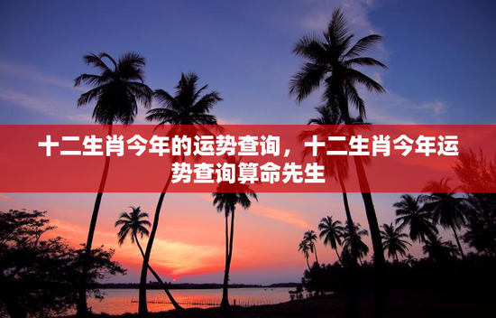 十二生肖今年的运势查询，十二生肖今年运势查询算命先生