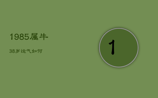 1985属牛38岁运气如何 1985属牛38岁运气如何