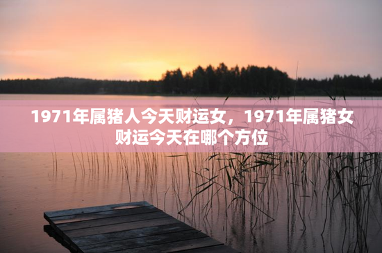 1971年属猪人今天财运女，1971年属猪女财运今天在哪个方位