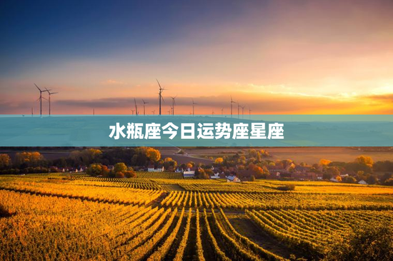 水瓶座今日运势座星座