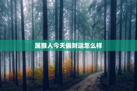 属猴人今天偏财运怎么样