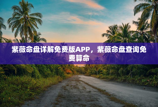 紫薇命盘详解免费版APP，紫薇命盘查询免费算命