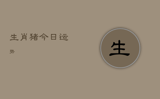生肖猪今日运势