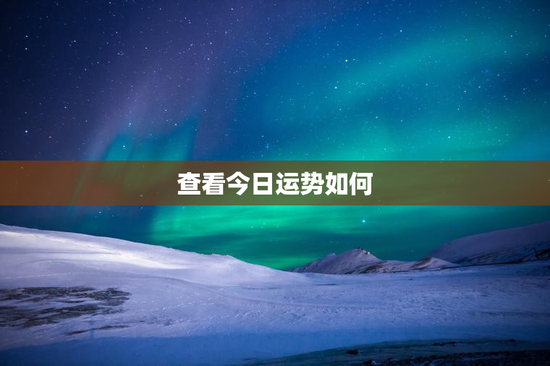 查看今日运势如何