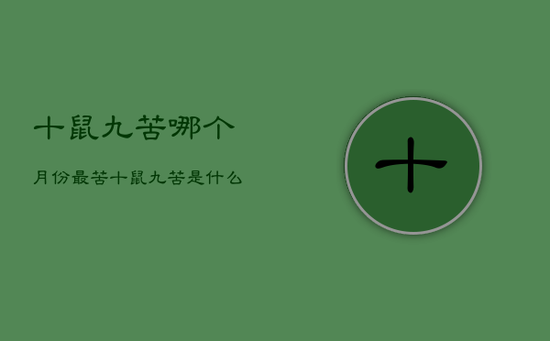 十鼠九苦哪个月份最苦，十鼠九苦是什么意思是那几个月出生的