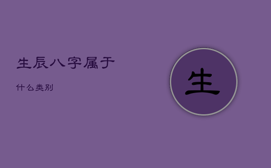 生辰八字属于什么类别