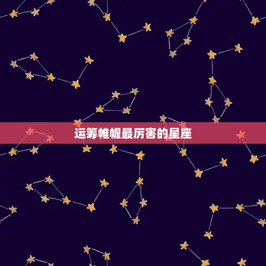 运筹帷幄最厉害的星座