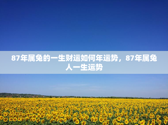 87年属兔的一生财运如何年运势，87年属兔人一生运势