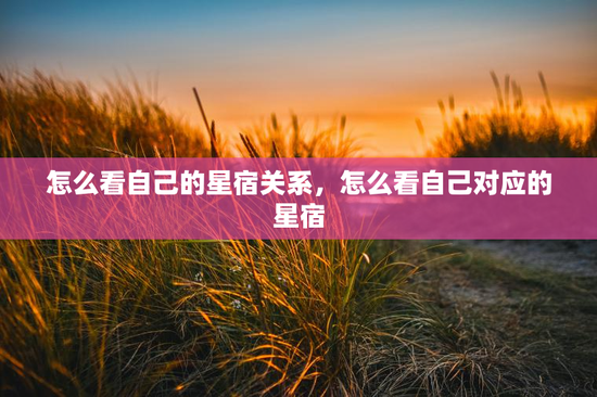 怎么看自己的星宿关系，怎么看自己对应的星宿