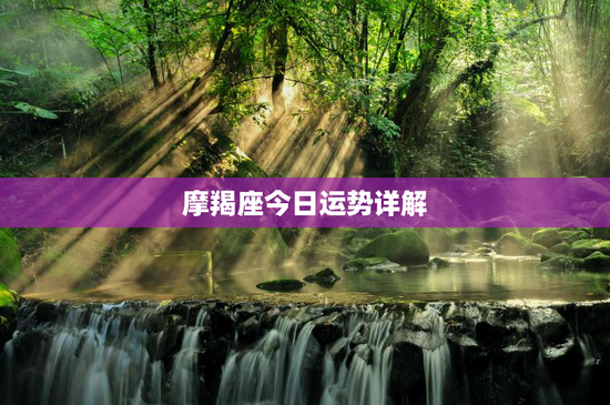 摩羯座今日运势详解