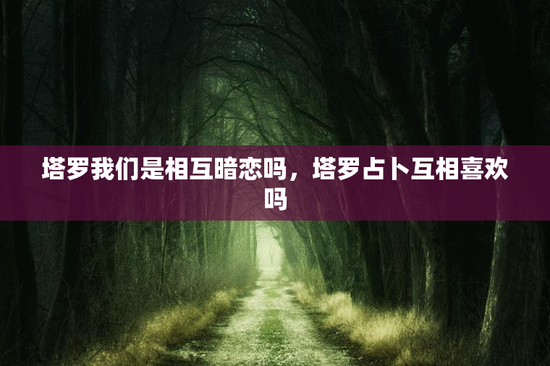 塔罗我们是相互暗恋吗，塔罗占卜互相喜欢吗