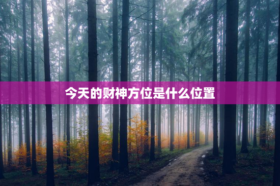 今天的财神方位是什么位置