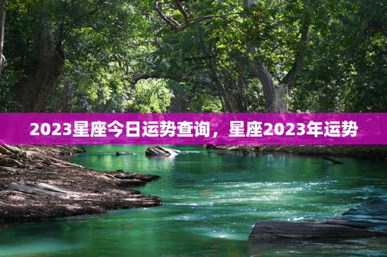 2023星座今日运势查询，星座2023年运势