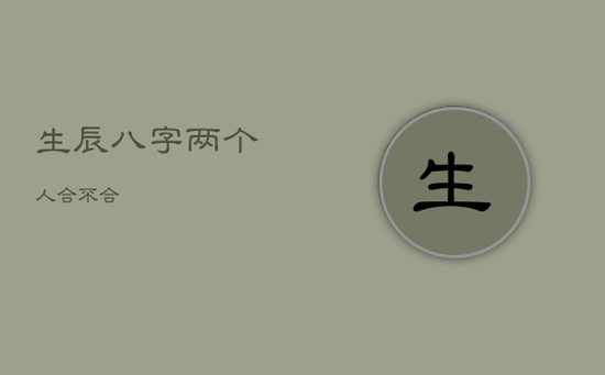生辰八字两个人合不合
