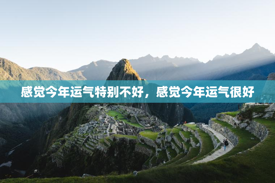 感觉今年运气特别不好，感觉今年运气很好
