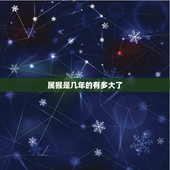 属猴是几年的有多大了