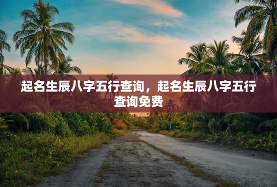 起名生辰八字五行查询，起名生辰八字五行查询免费