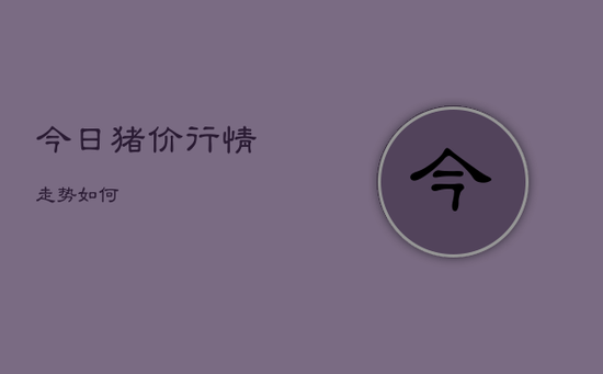 今日猪价行情走势如何