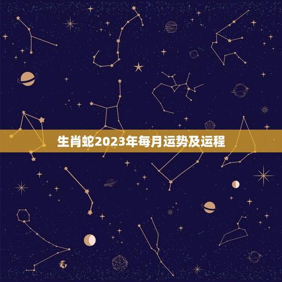 生肖蛇2023年每月运势及运程(详解详解) 生肖蛇2023年每月运势及运程(详解详解)