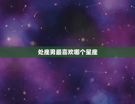 处座男最喜欢哪个星座