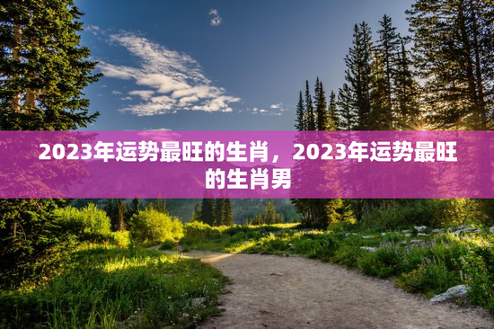 2023年运势最旺的生肖，2023年运势最旺的生肖男