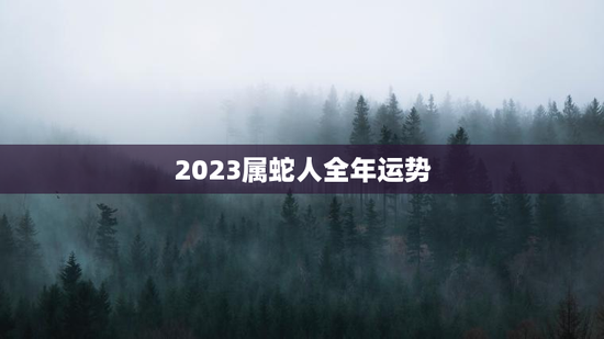 2023属蛇人全年运势