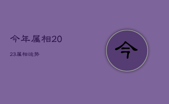 今年属相2023属相运势