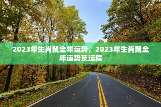 2023年生肖鼠全年运势，2023年生肖鼠全年运势及运程