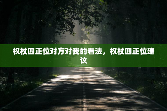 权杖四正位对方对我的看法，权杖四正位建议