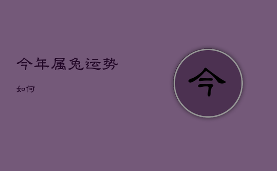 今年属兔运势如何