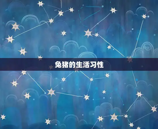 兔猪的生活习性