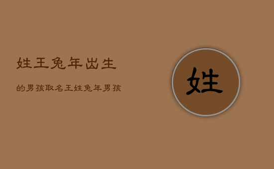 姓王兔年出生的男孩取名，王姓兔年男孩取什么名字好