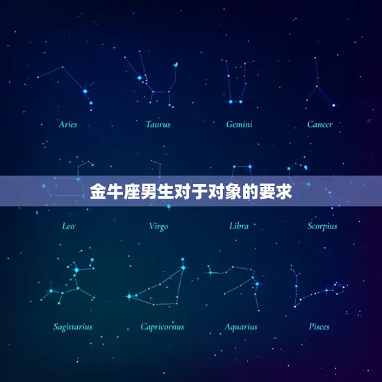 金牛座男生对于对象的要求