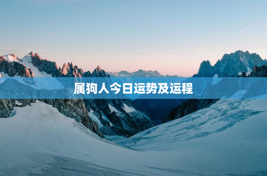 属狗人今日运势及运程
