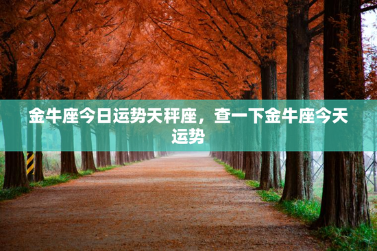 金牛座今日运势天秤座，查一下金牛座今天运势