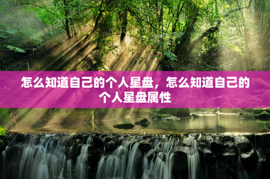 怎么知道自己的个人星盘，怎么知道自己的个人星盘属性