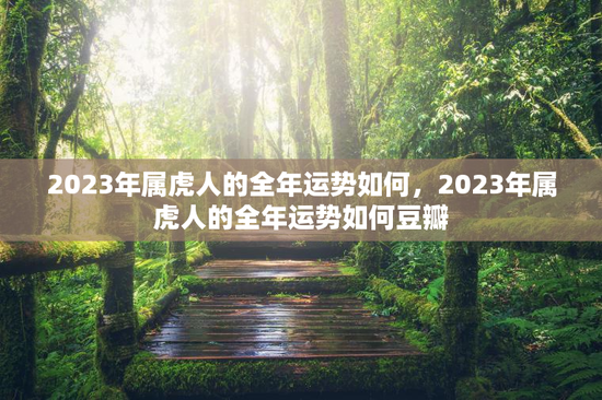 2023年属虎人的全年运势如何，2023年属虎人的全年运势如何豆瓣