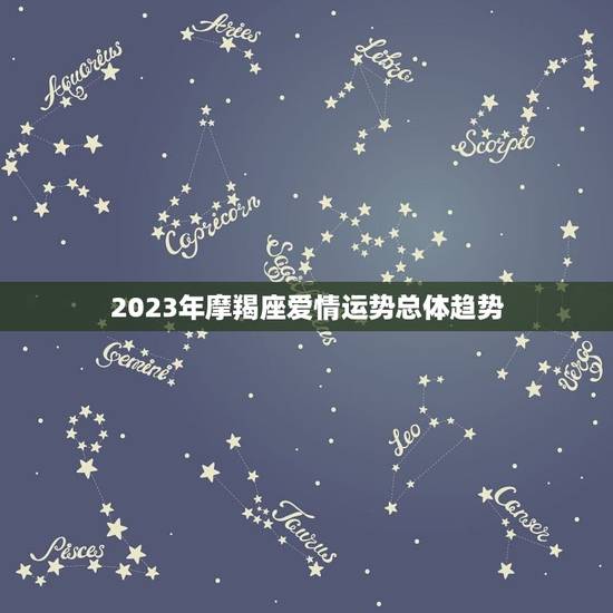 2023年摩羯座爱情运势总体趋势