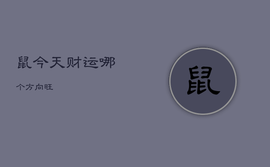 鼠今天财运哪个方向旺