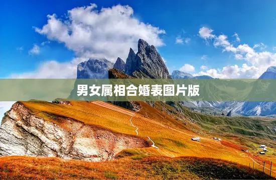 男女属相合婚表图片版，男女属相婚配表大全