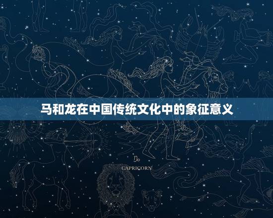 马和龙在中国传统文化中的象征意义
