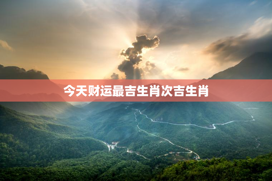 今天财运最吉生肖次吉生肖