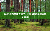 2023年白羊座太惨了，2023年白羊座太惨了 朋友