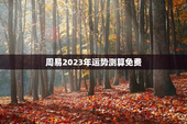 周易2023年运势测算免费